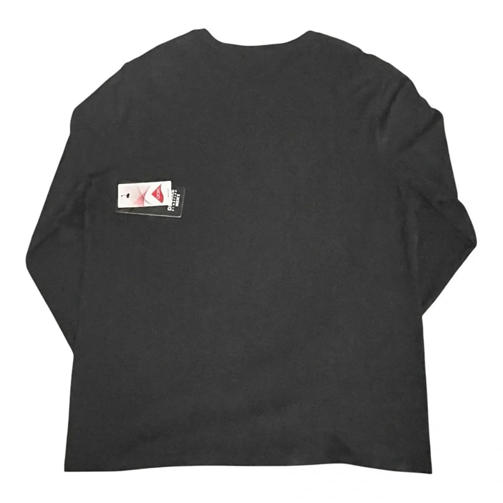 90 Degrees by Reflex Long Sleeve Heather Charcoal Shirt Size XX-Large New - Picture 2 of 3